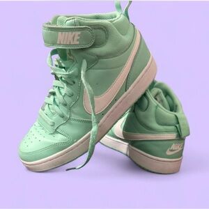Nike Mint Green High-Top Sneakers **worn once**